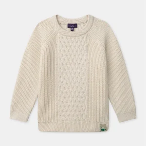 Pull écru torsadé Garçon
