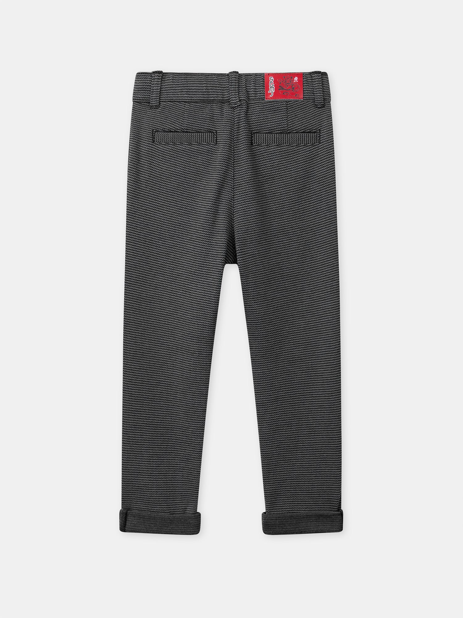 Pantalon gris en maille ajustable Garçon – Image 3