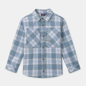 Chemise à carreaux bleu Garçon