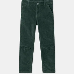 Pantalon vert en velours Garçon