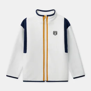 Gilet zippé blanc Garçon