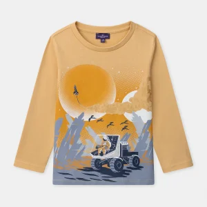 T-shirt jaune à manches longues Garçon