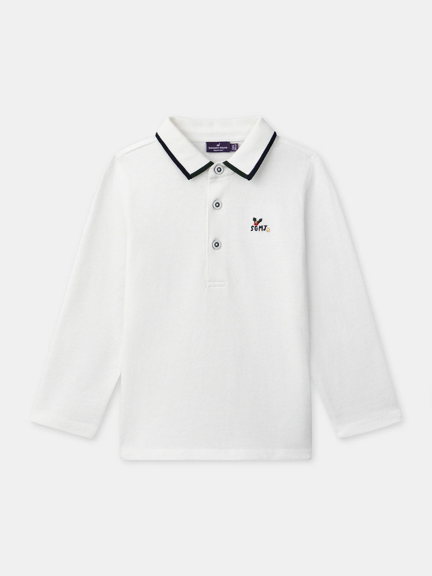 Polo Noël blanc Garçon