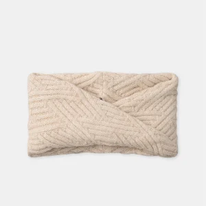 Écharpe écru croisé en maille Bébé Fille