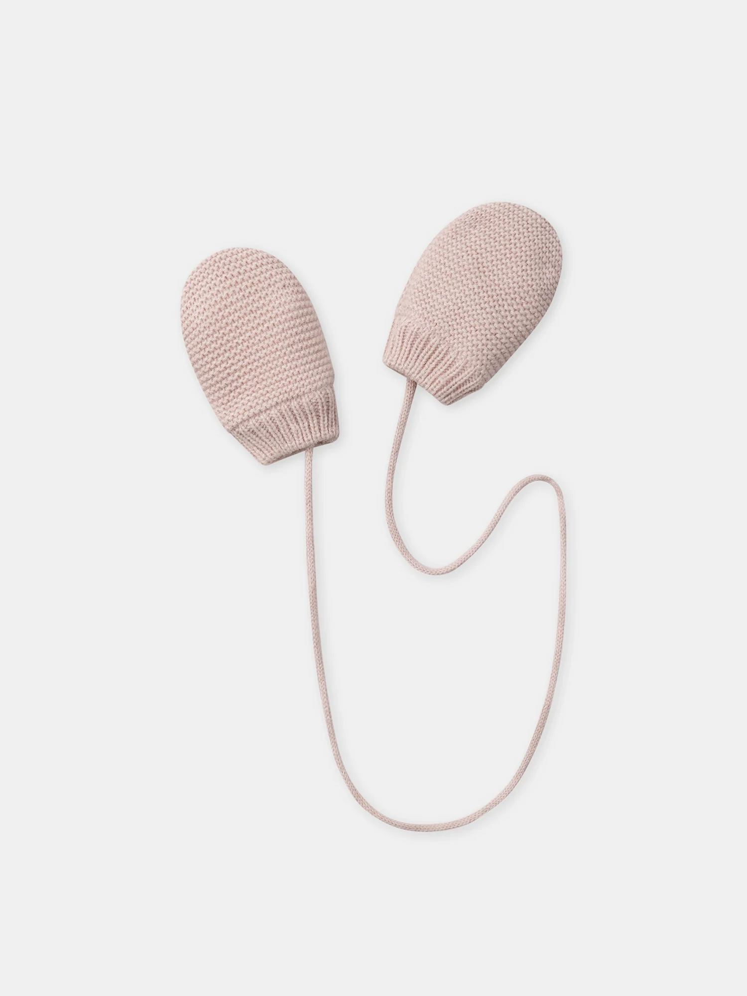 Gants rose en maille avec visage renard Bébé Fille – Image 3