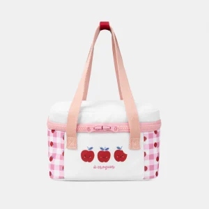 Sac à lunchbox rose et blanc imprimé pommes Bébé Fille