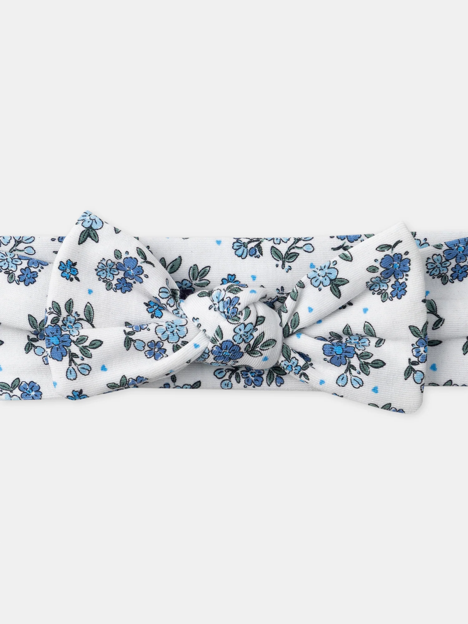 Bandeau cheveux blanc imprimé fleuri Bébé Fille – Image 5