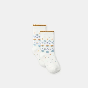 Chaussettes blanches à motifs fleurs Bébé Fille