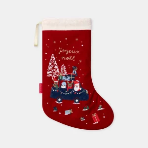 Chaussette rouge de Noël décorative Bébé Garçon