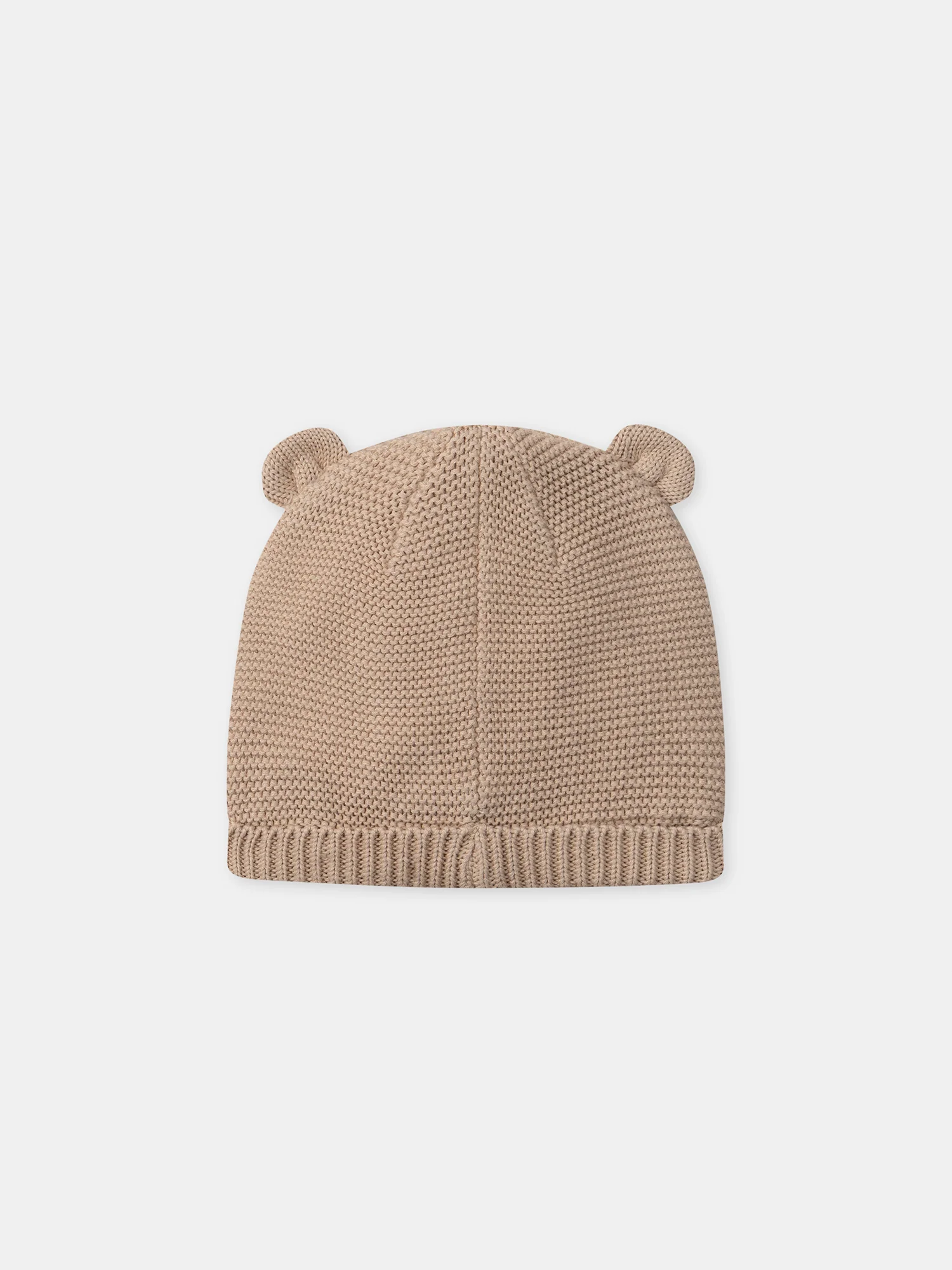 Bonnet marron en maille visage ours Bébé Garçon – Image 7