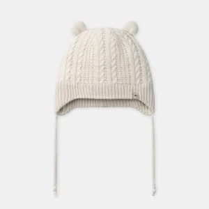 Bonnet cache oreilles en maille tressé Bébé Garçon