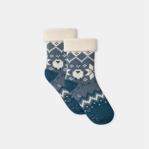 Chaussettes anti-dérapantes tricolores Bébé Garçon