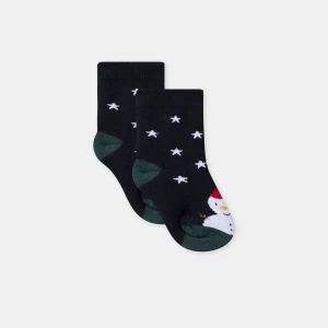 Chaussettes bleu marine motifs Noël Bébé Garçon
