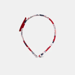 Serre-tête blanc imprimé pomme et patch pommes à sequins Fille