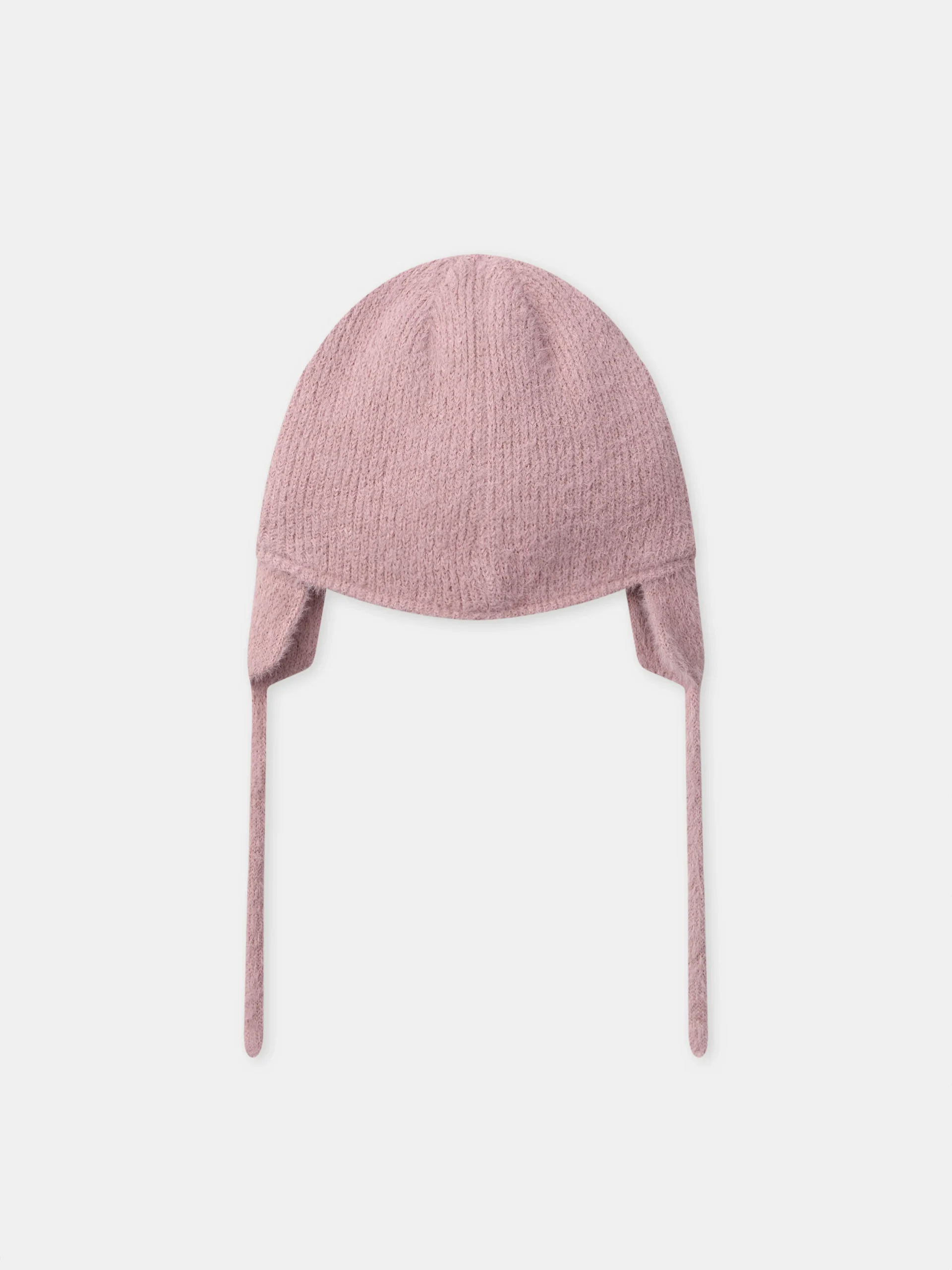 Bonnet cache oreilles rose à nœud Fille – Image 6