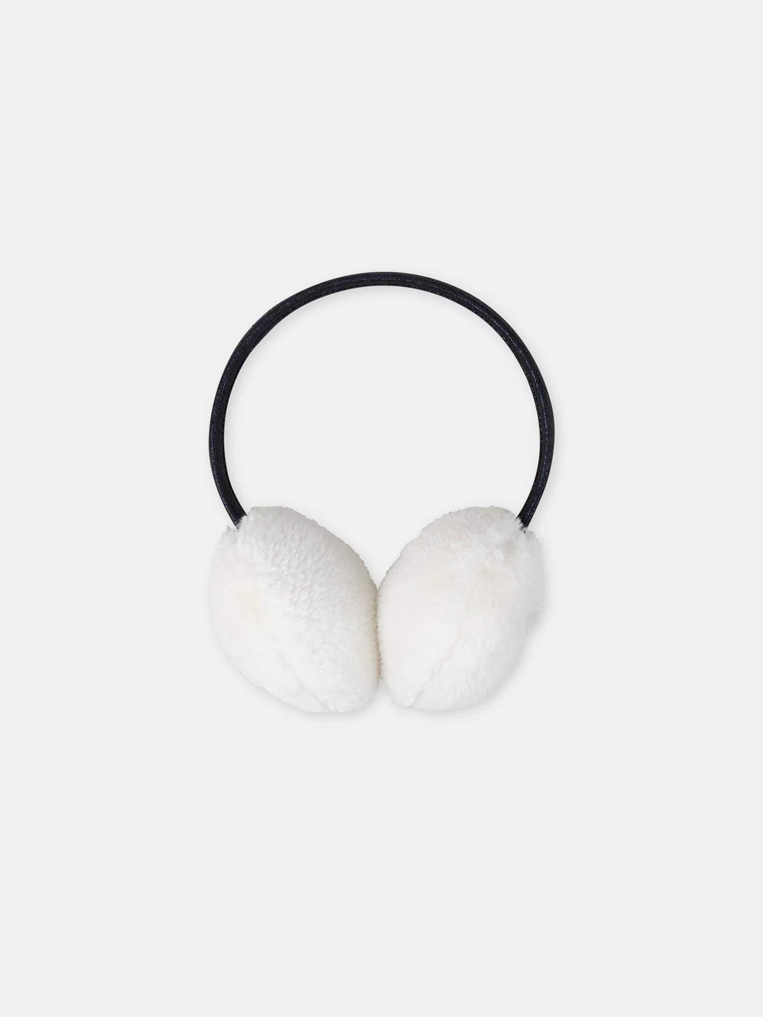 Cache oreilles blanc à broderie chien Fille – Image 4