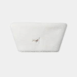 Écharpe blanc à broderie chien Fille