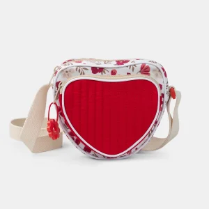 Sac coeur rouge et imprimé fleuri à bandoulière Fille