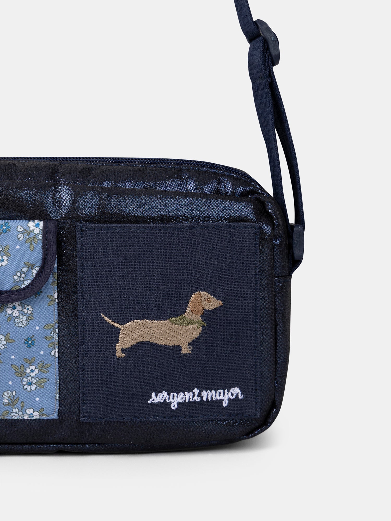 Sac bleu marine et imprimé fleuri à bandoulière Fille – Image 6