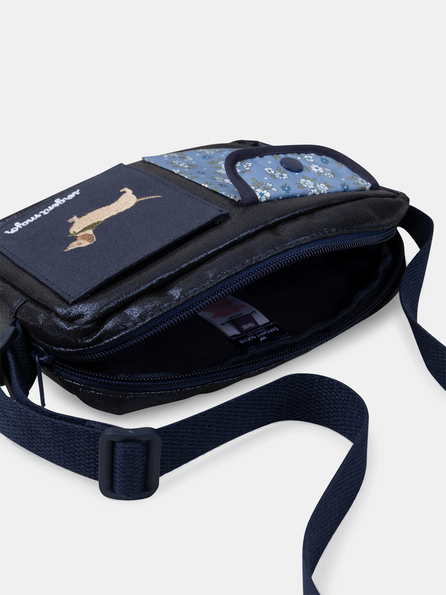 Sac bleu marine et imprimé fleuri à bandoulière Fille – Image 7