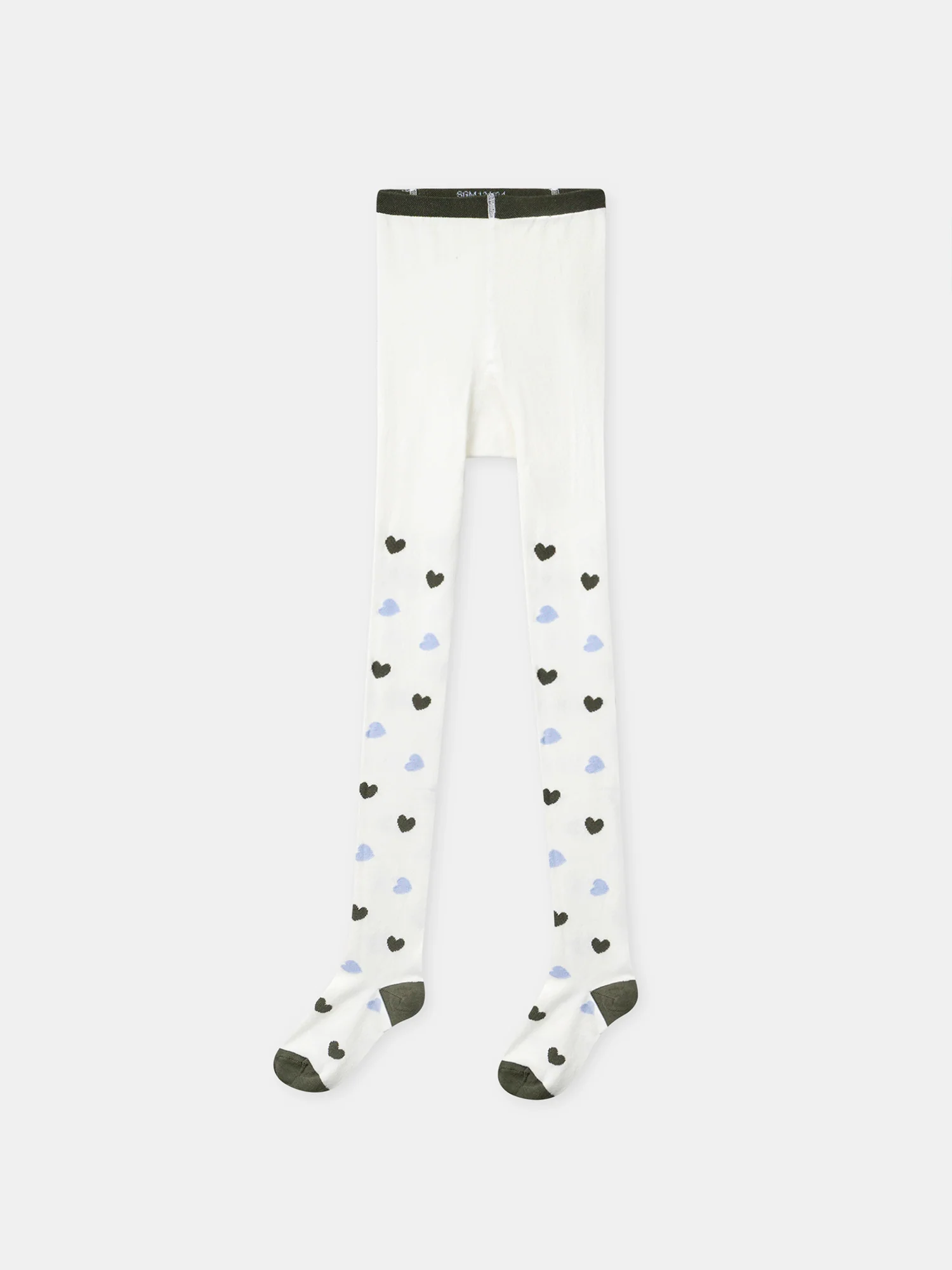 Collant blanc à motif cœur Fille – Image 4