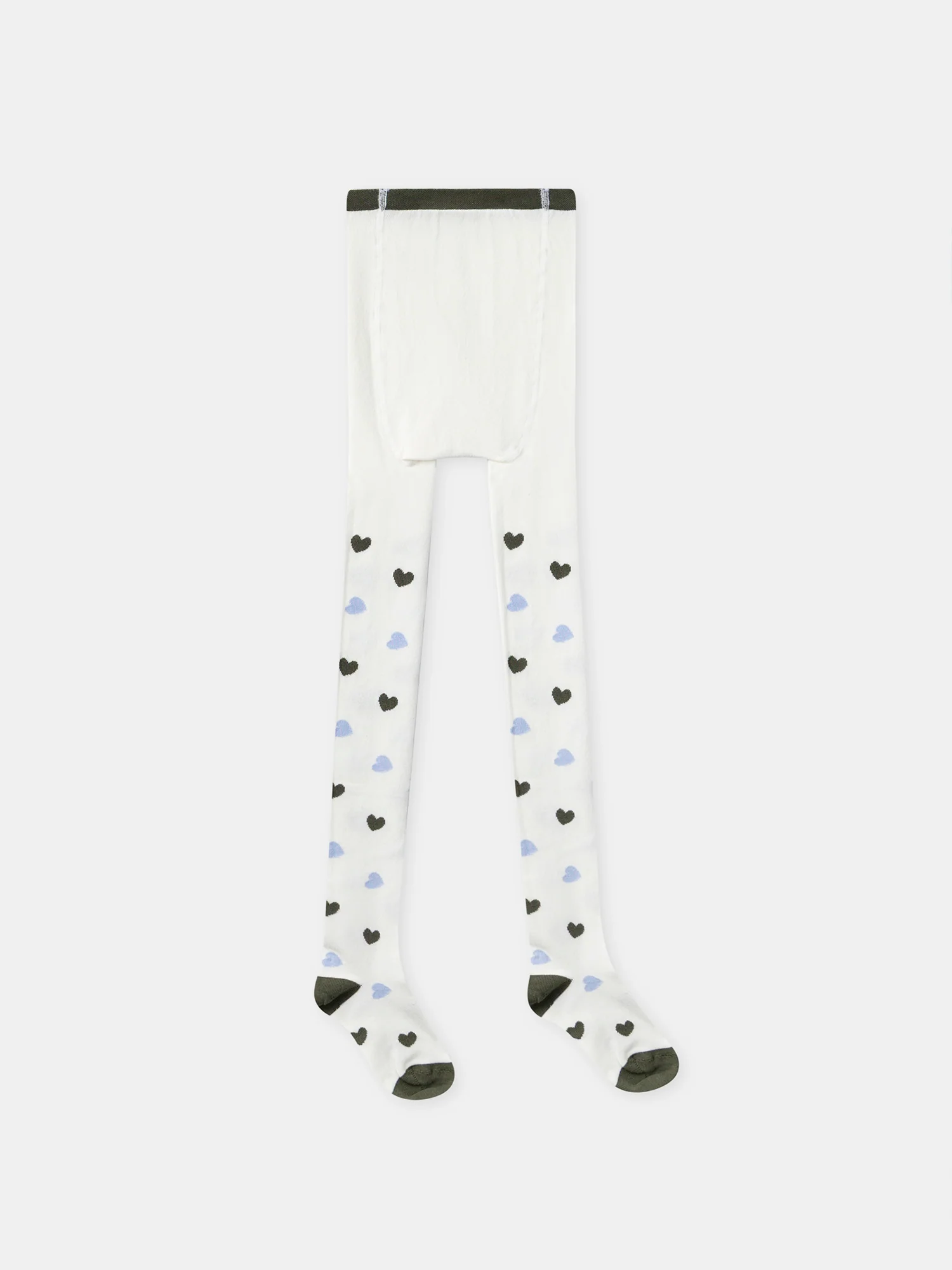 Collant blanc à motif cœur Fille – Image 3