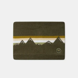 Écharpe vert kaki en maille Garçon