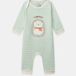 Grenouillère à rayures vertes Bébé Garçon