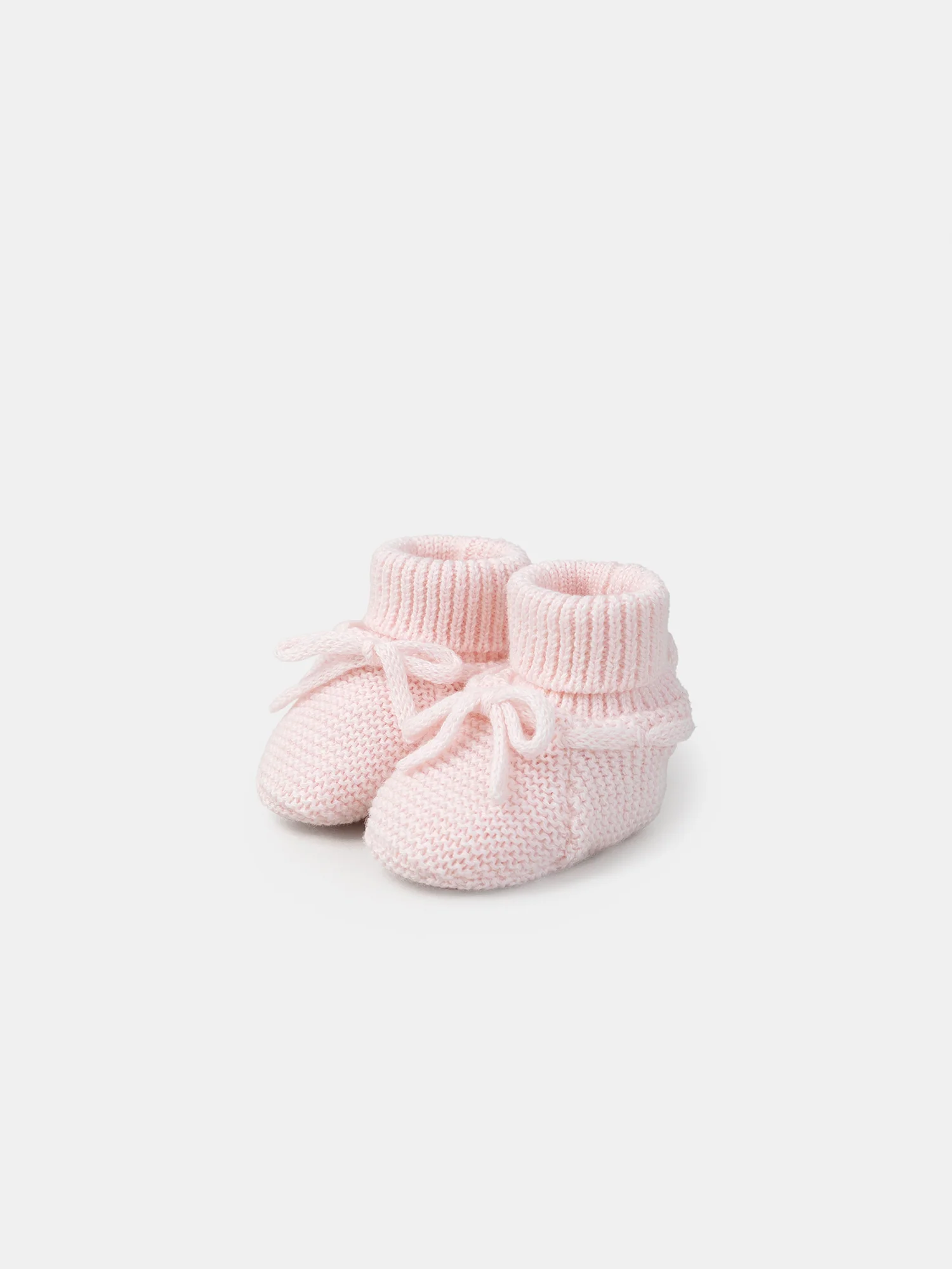 Chaussons roses à nœud Naissance Fille – Image 2