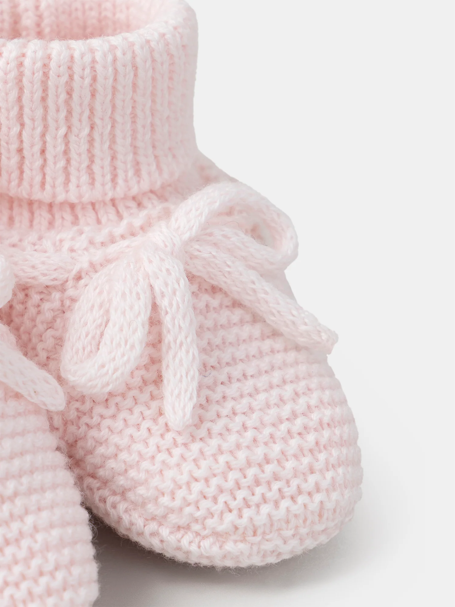 Chaussons roses à nœud Naissance Fille – Image 4