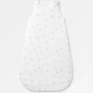 Turbulette écrue imprimé feuillages Naissance Fille