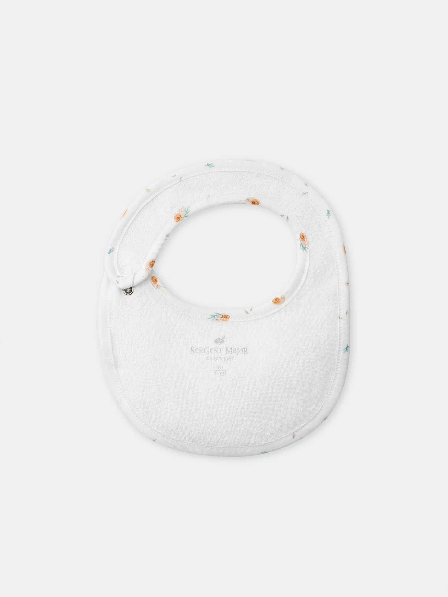 Lot de 3 bavoirs écrus imprimé escargots ou feuillages Naissance Mixte – Image 5