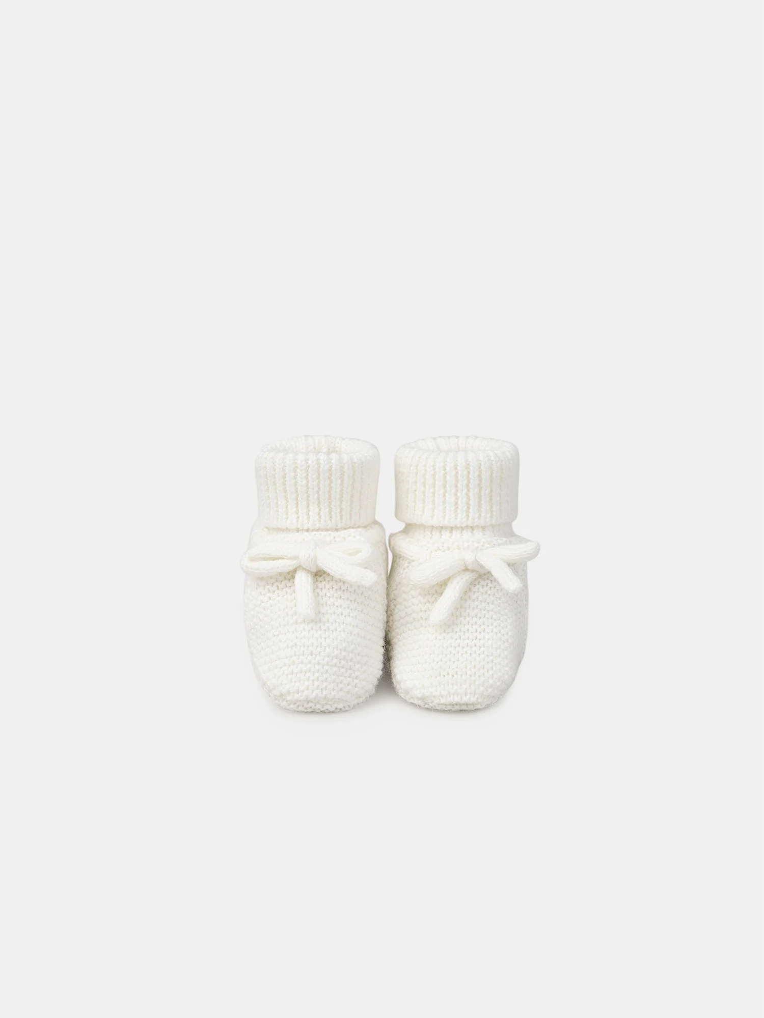 Chaussons écrues à nœud Naissance Mixte – Image 3