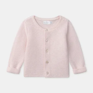 Cardigan rose Naissance Fille
