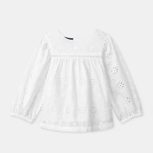 Blouse écrue brodée Bébé Fille