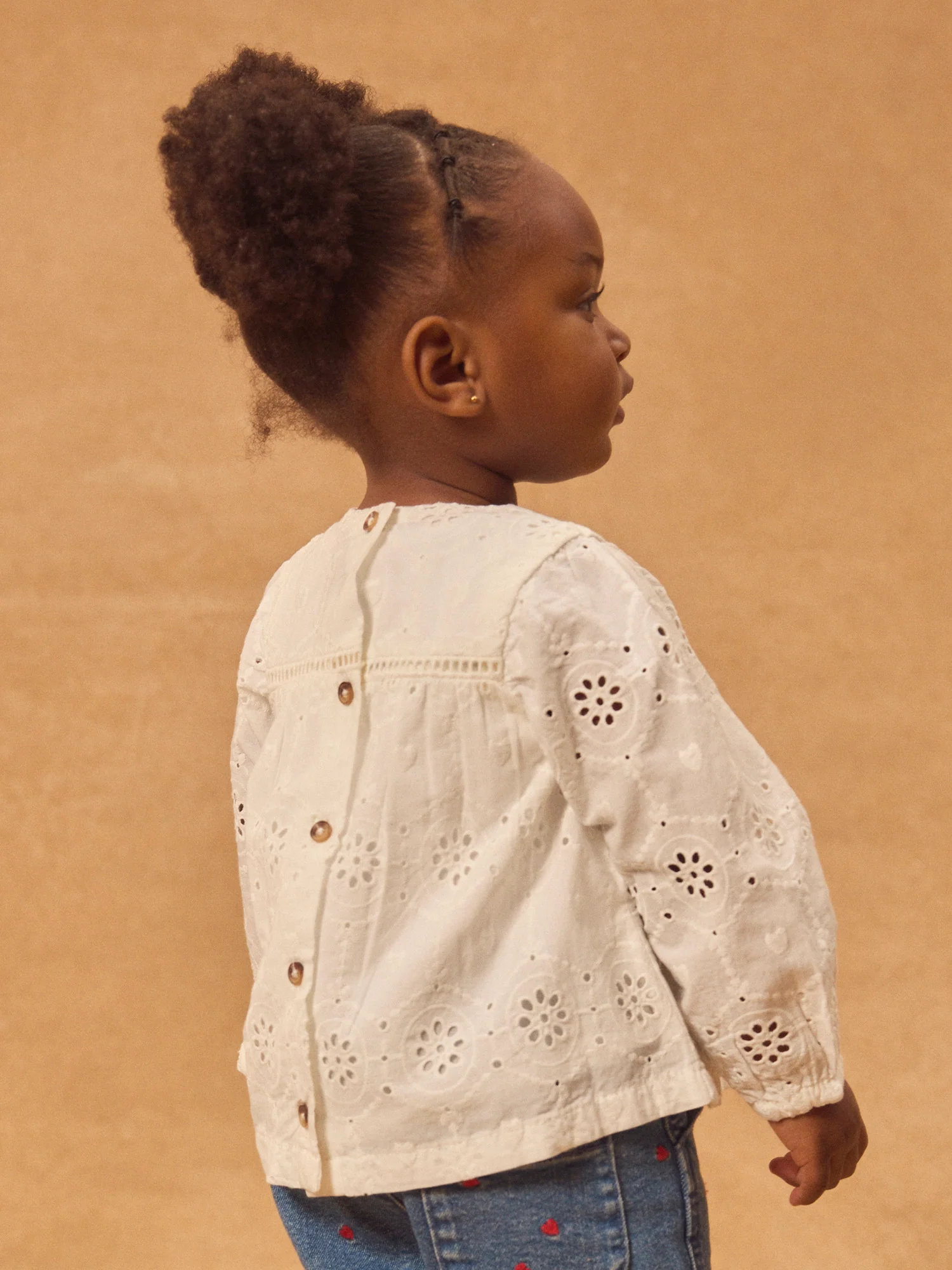 Blouse écrue brodée Bébé Fille – Image 5