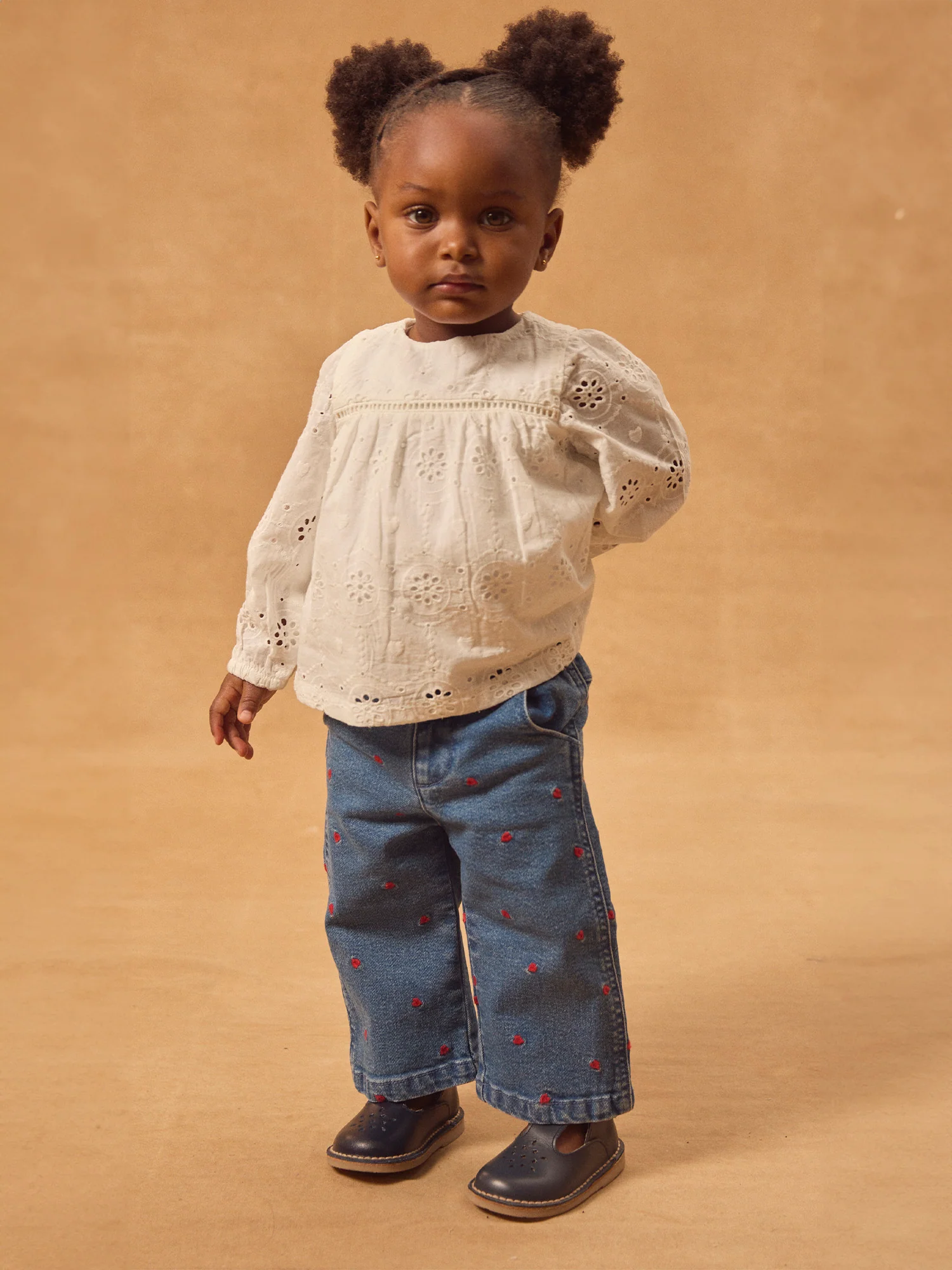 Blouse écrue brodée Bébé Fille – Image 6