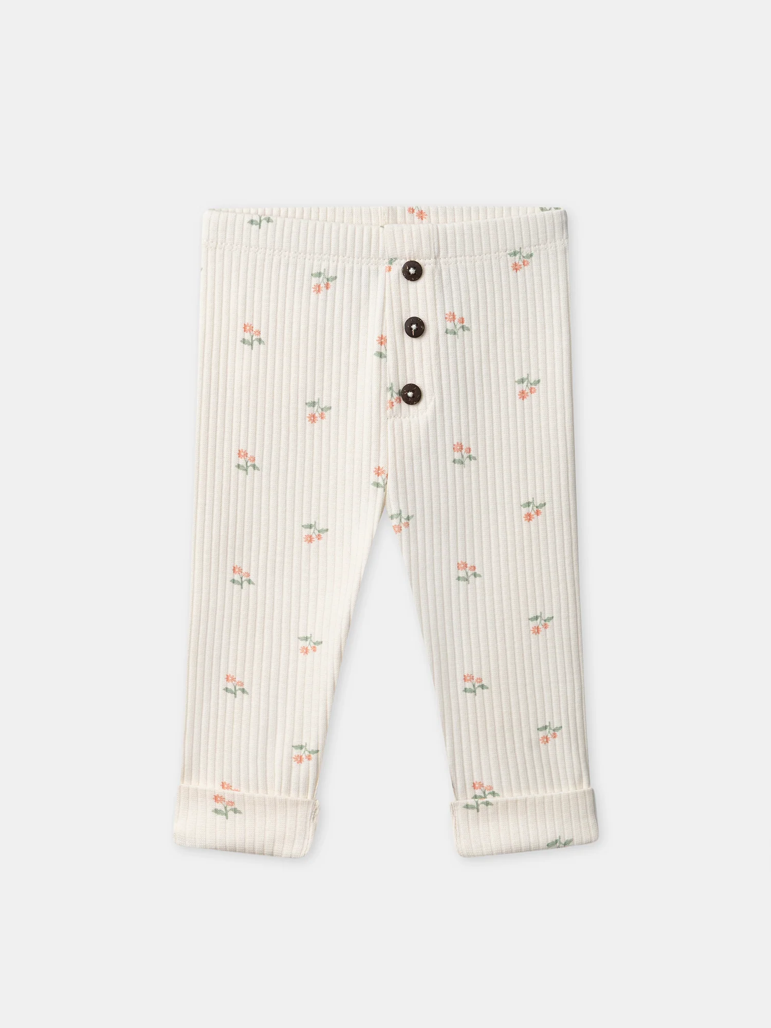 Legging écru imprimé fleuri Bébé Fille – Image 2