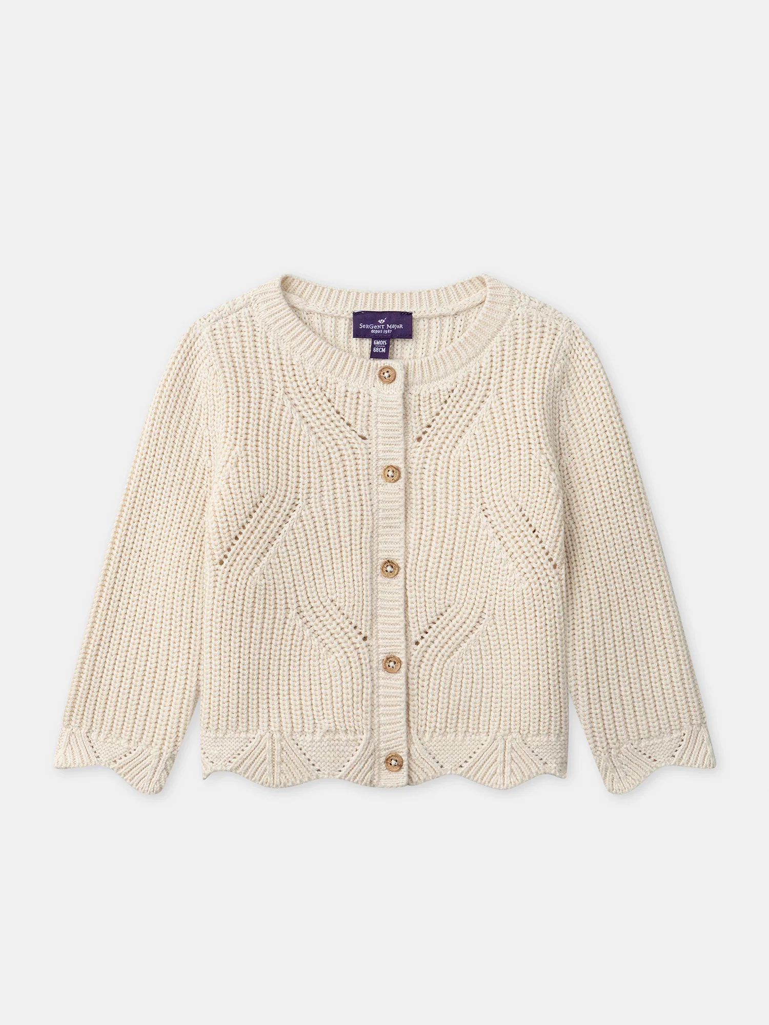 Cardigan beige Bébé Fille – Image 2