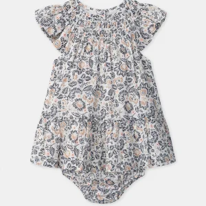 Robe + bloomer imprimée fleuri Bébé Fille