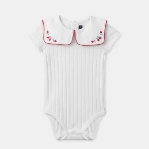 Body écru à col et broderies baies Bébé Fille