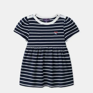 Robe à rayures bleues marines Bébé Fille