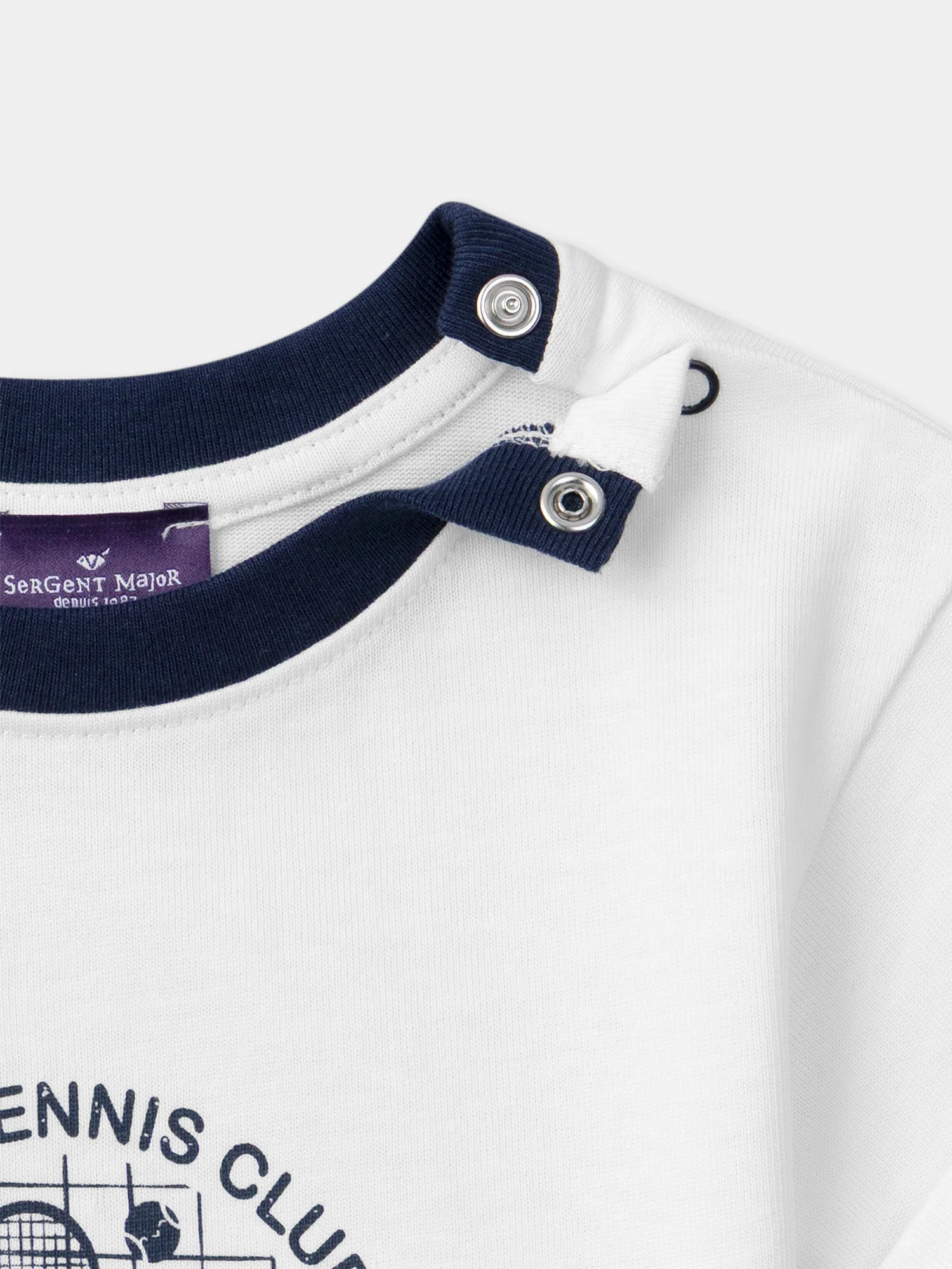 T-shirt écru à motif tennis Bébé Garçon – Image 7