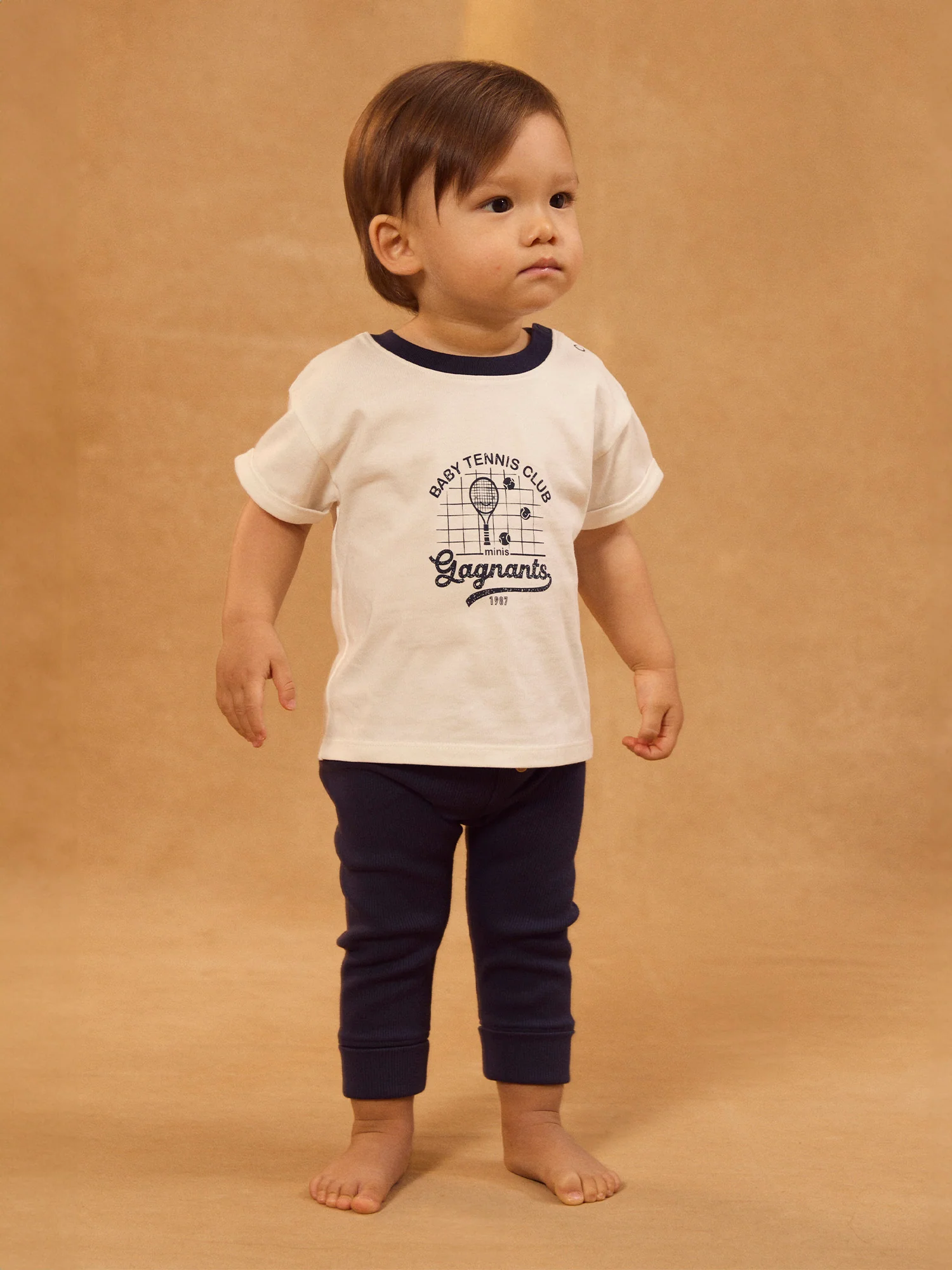 T-shirt écru à motif tennis Bébé Garçon – Image 5