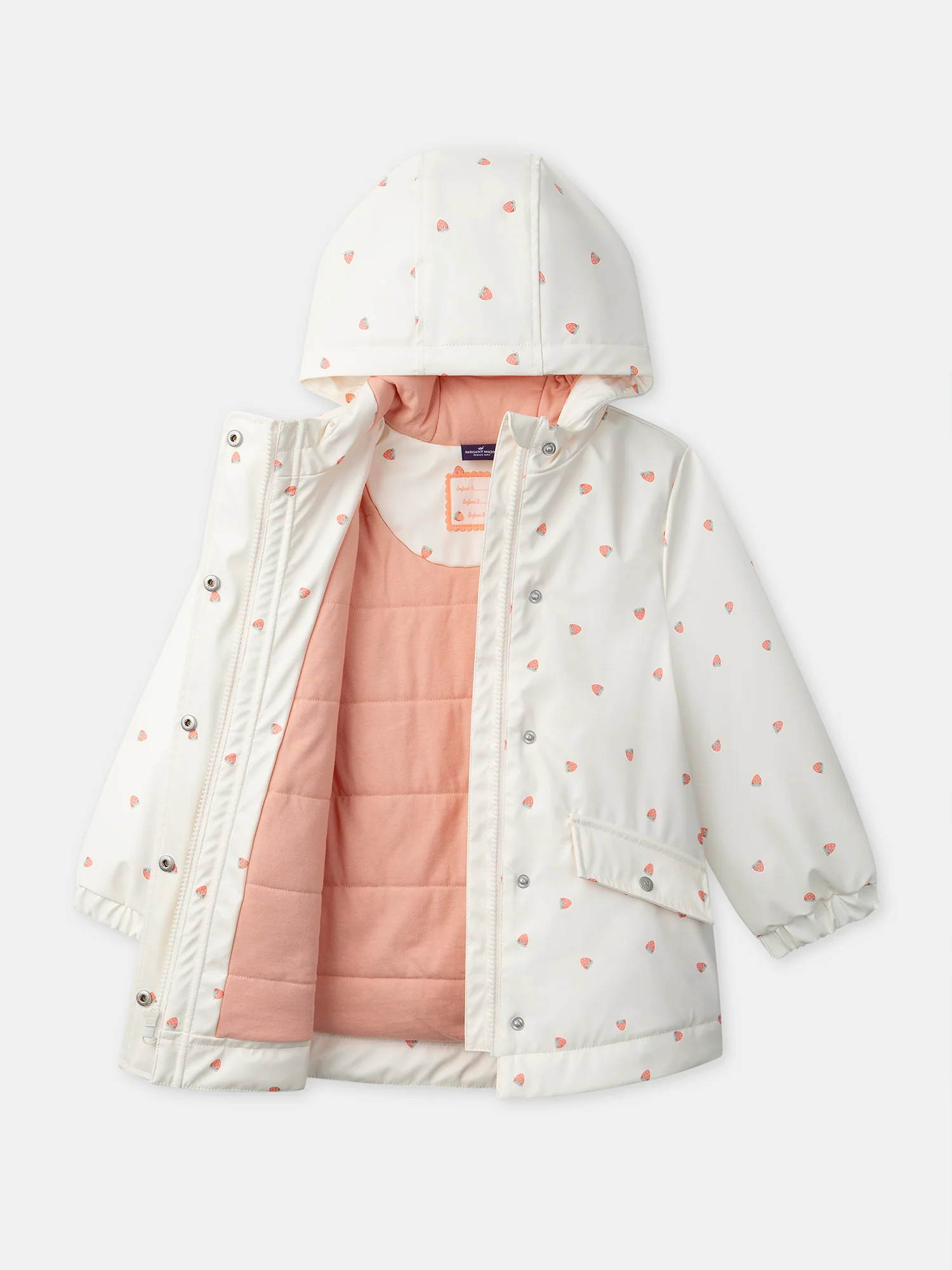 Imperméable écru imprimé fraises Fille – Image 6