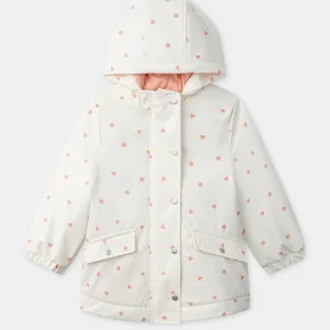 Imperméable écru imprimé fraises Fille