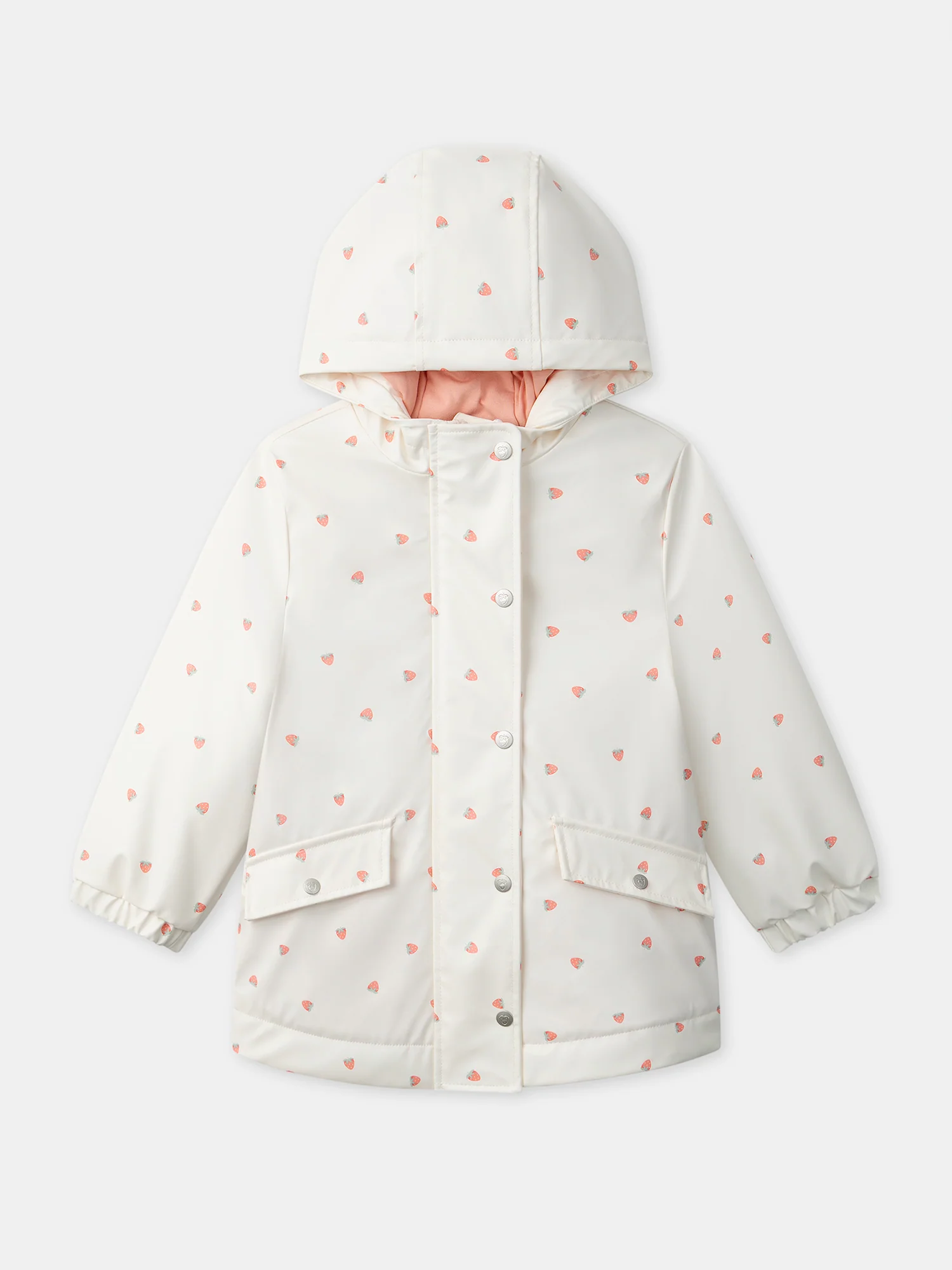 Imperméable écru imprimé fraises Fille