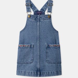 Robe salopette en jean Fille