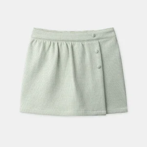 Jupe short à carreaux vert Fille