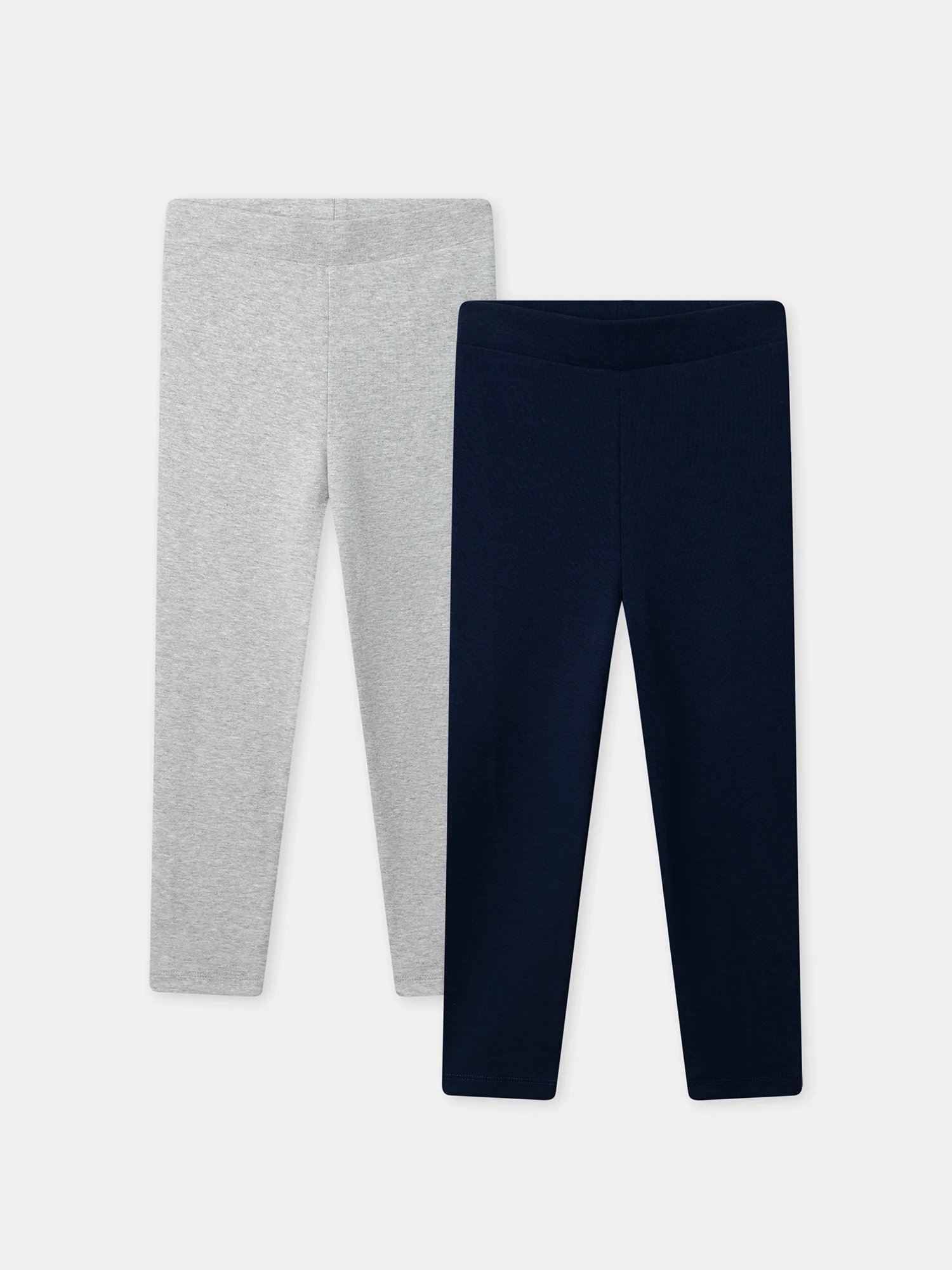 Lot de 2 leggings bleu marine ou gris Fille